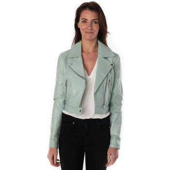 Vêtements Femme Vestes en cuir / synthétiques Rose Garden FLEUR LAMB CASTEL RODEO GREEN Vert