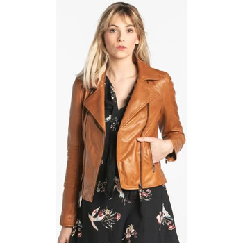 Vêtements Femme Vestes en cuir / synthétiques Rose Garden TEMPA LAMB RUBY COGNAC Marron