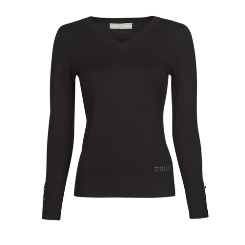 Vêtements Femme Pulls Guess GENA VN LS SWTR Noir