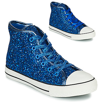 Chaussures Fille Baskets montantes Citrouille et Compagnie OUTIL PAILLETTES Bleu