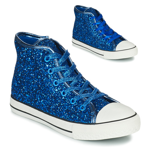 Chaussures Fille Baskets montantes Citrouille et Compagnie OUTIL PAILLETTES Bleu