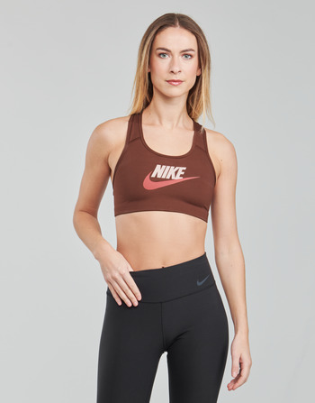 Vêtements Femme Brassières de sport Nike W NK DF SWSH CB FUTURA GX BRA Marron