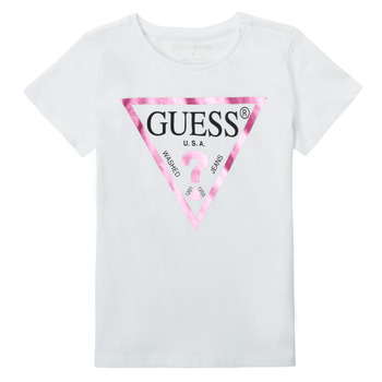 Vêtements Fille T-shirts manches courtes Guess BELINDA Blanc