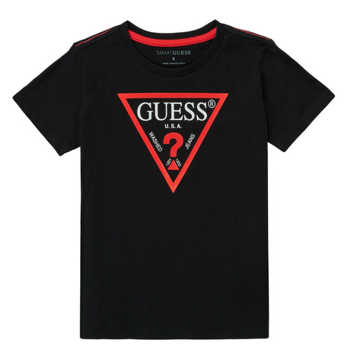 Vêtements Garçon T-shirts manches courtes Guess THERONN Noir