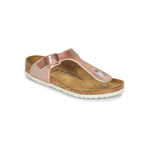 Chaussures Fille Tongs Birkenstock GIZEH Rose / Doré