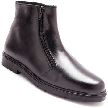 Chaussures Homme Boots Pediconfort Bottillons fourrés extra-larges homme Noir