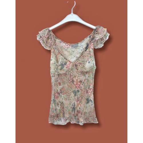 Vêtements Femme Tops / Blouses Naf Naf Naf Naf - Blouse Imprimée 100% Soie T. 40 Multicolore