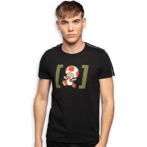 Vêtements Homme T-shirts & Polos Capslab SUPER MARIO T-shirt Col rond Homme TOD2 Noir