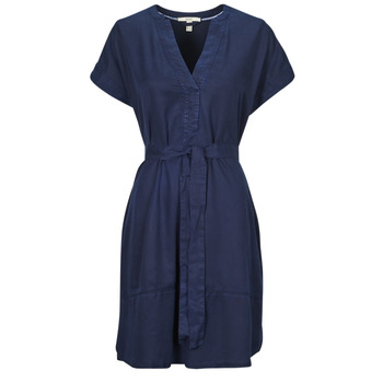 Vêtements Femme Robes courtes Esprit tencel belt drs Bleu