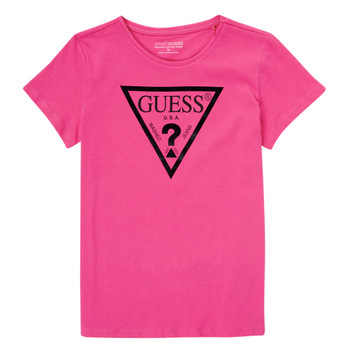 Vêtements Fille T-shirts manches courtes Guess CANCE Fuchsia