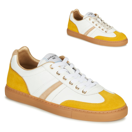 Chaussures Femme Baskets basses Serafini COURT Blanc / Jaune / Beige