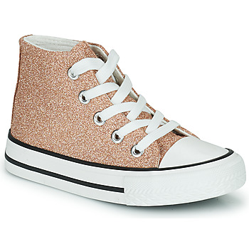 Chaussures Fille Baskets montantes Citrouille et Compagnie OUTIL PAILLETTES Champagne