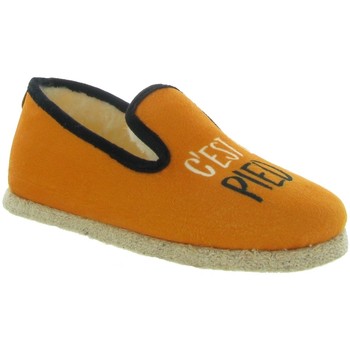 Chaussures Femme Chaussons Chausse Mouton CEST LE PIED Orange