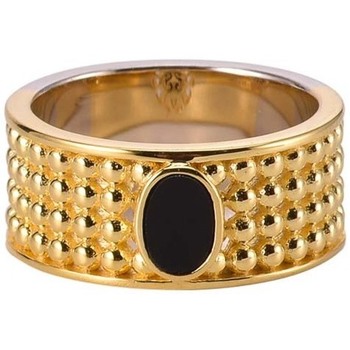 Montres & Bijoux Femme Bijoux Orusbijoux Bague En Argent Doré Jacky Boule Pierre Onyx Doré