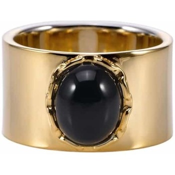 Montres & Bijoux Femme Bijoux Orusbijoux Bague Chaine Argent Doré Céline Pierre Onyx Doré