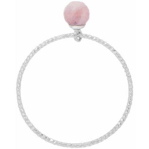 Montres & Bijoux Femme Bijoux Orusbijoux Bague Argent Perle Rose Pierre De Lune Argenté