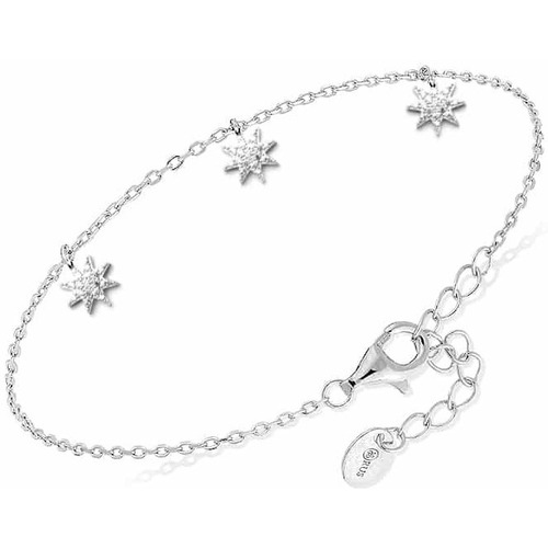 Montres & Bijoux Femme Bijoux Orusbijoux Bracelet Argent Charms Pavé Stella Sertie De Zirconiums Argenté