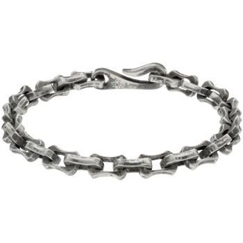 Montres & Bijoux Homme Bracelets Orusbijoux Bracelet Homme Argent Maille Mécanique Argenté