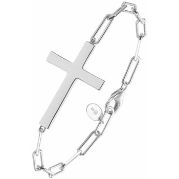 Montres & Bijoux Femme Bracelets Orusbijoux Bracelet Chaine Argent Croix Marie Argenté