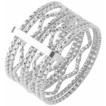 Montres & Bijoux Femme Bijoux Orusbijoux Bague Argent Anneaux Ondulés Argenté