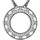 Montres & Bijoux Femme Colliers / Sautoirs Orusbijoux Collier Argent Grand Cercle Motif Orus Noir Noir