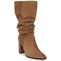 Chaussures Femme Bottes Les Petites Bombes Bottes Aprile Camel Suedine - Les Petites Bombes Marron