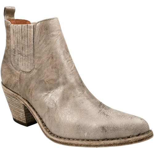 Chaussures Femme Bottines Semerdjian Bottines Santiag Cuir ER506 Metal Stone - Beige