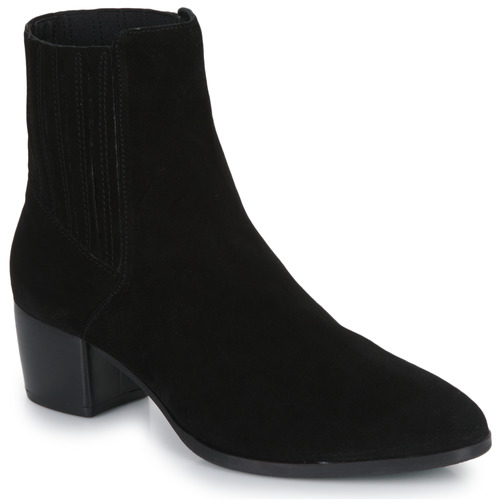 Chaussures Femme Boots JB Martin LEA Croûte de cuir noire