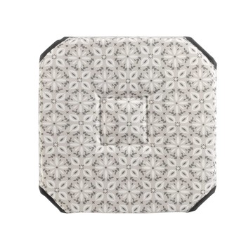 Maison & Déco Galettes de chaise Douceur d intérieur GALETTE 4 RABATS 36 x 36 x 3.5 CM POLYESTER IMPRIME GRIS X2 GRIS