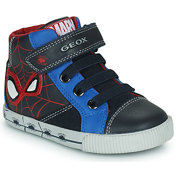 Chaussures Garçon Baskets montantes Geox B KILWI BOY C Bleu / Rouge