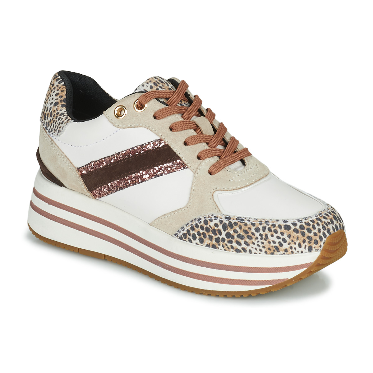 Chaussures Femme Baskets basses Geox D KENCY Beige 