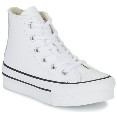 Chaussures Enfant Baskets montantes Converse Chuck Taylor All Star Eva Lift Leather Foundation Hi Blanc