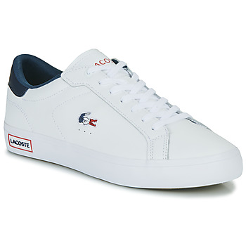 Chaussures Homme Baskets basses Lacoste POWERCOURT Blanc / Bleu / Rouge