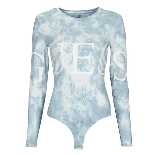 Sous-vêtements Femme Bodys Guess LS GUESS LOGO Blanc / Bleu