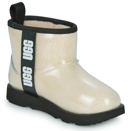 Chaussures Enfant Boots UGG KIDS' CLASSIC CLEAR MINI II Beige / Noir