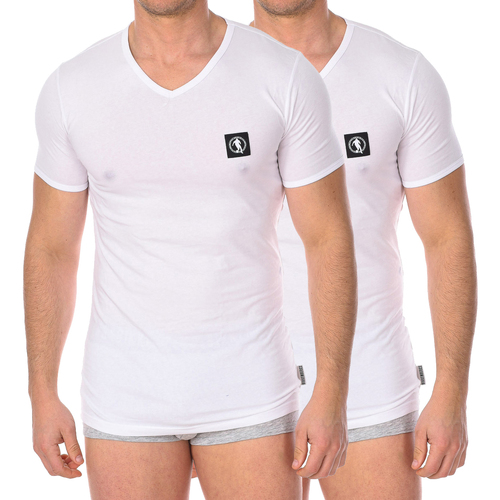 Vêtements Homme T-shirts manches courtes Bikkembergs BKK1UTS08BI-WHITE Blanc