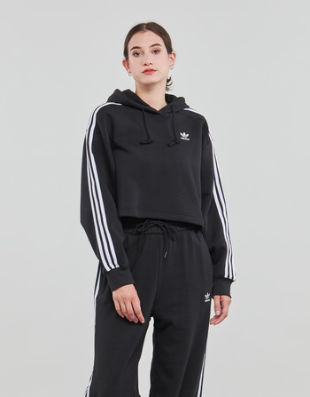 Vêtements Femme Sweats adidas Originals SHORT HOODIE Noir