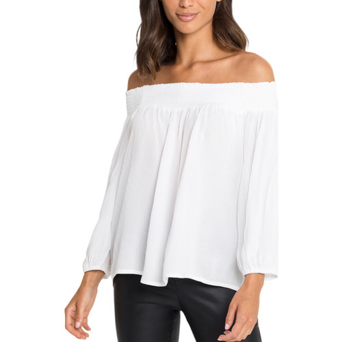 Vêtements Femme Tops / Blouses Lascana Top épaules nues Summer Kapsel Blanc