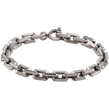 Montres & Bijoux Homme Bracelets Orusbijoux Bracelet Homme Argent Maille Facettée Argenté