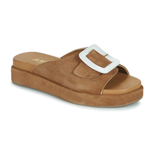 Chaussures Femme Mules JB Martin LAMBADA Chèvre velours camel