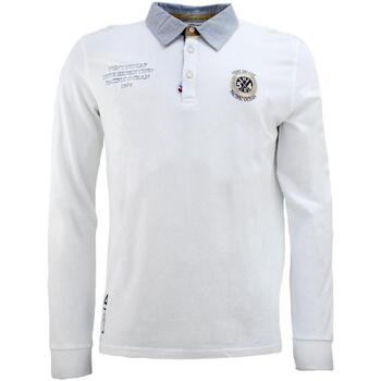 Vêtements Garçon Polos manches longues Vent Du Cap Polo manches longues garçon ECEDICE Blanc