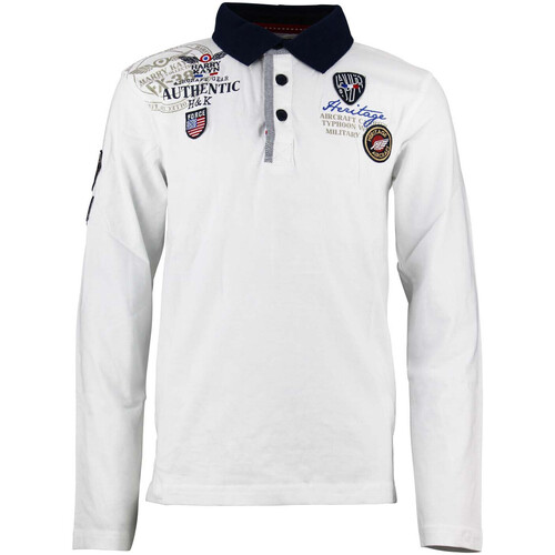 Vêtements Garçon Polos manches longues Harry Kayn Polo manches longues garçon ECEGAM Blanc