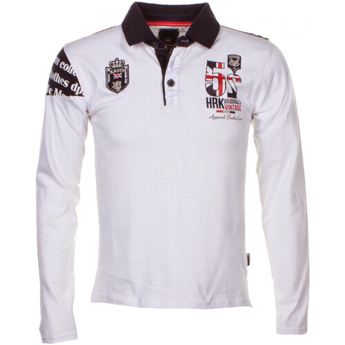 Vêtements Garçon Polos manches longues Vent Du Cap Polo manches longues garçon ECEGULL Blanc