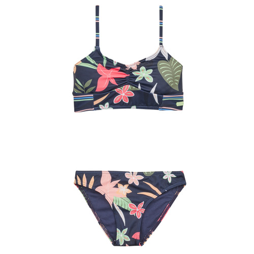 Vêtements Fille Maillots de bain 2 pièces Roxy VACAY FOR LIFE CROP TOP SET Marine / Rose