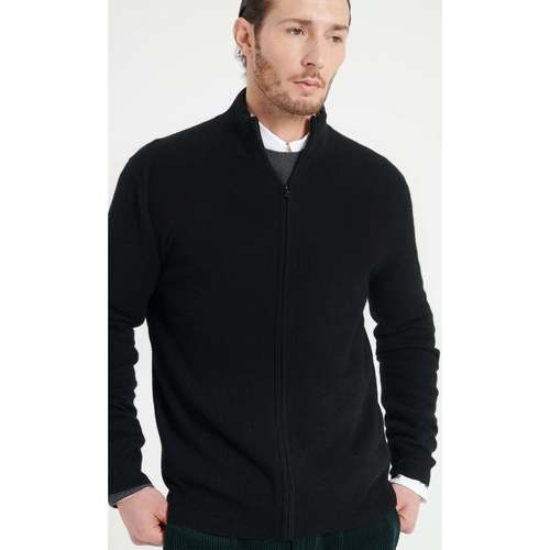 Vêtements Homme Gilets / Cardigans Studio Cashmere8 LUKE 8 Noir