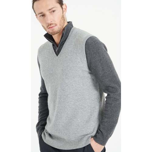 Vêtements Homme Gilets / Cardigans Studio Cashmere8 LUKE 9 Gris