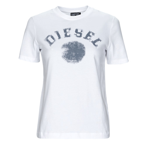 Vêtements Femme T-shirts manches courtes Diesel T-REG-G7 Blanc / Bleu