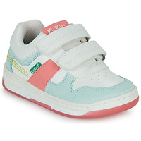 Chaussures Fille Baskets basses Kickers KALIDO Blanc / Bleu / Rose