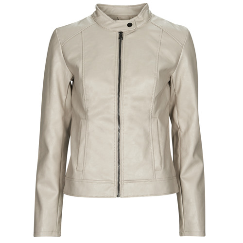 Vêtements Femme Vestes en cuir / synthétiques JDY JDYEMILY FAUX LEATHER JACKET Beige