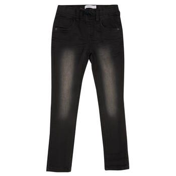 Vêtements Garçon Jeans droit Name it NKMRYAN SLIM SWE JEANS Noir